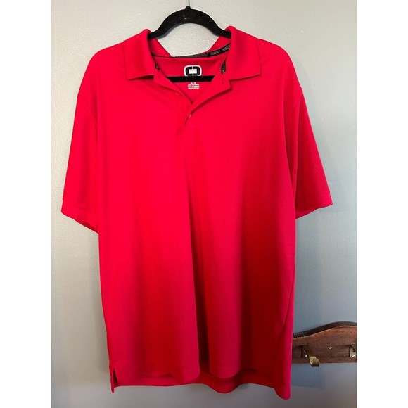 OGIO Mens Golf Polo Shirt Logo Embroidered Short Sleeve Size XL Red - Picture 1 of 4